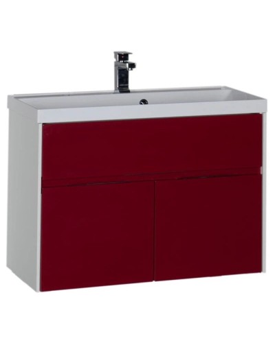 Тумба белый/бордо 89 см Aquanet Латина 00179932