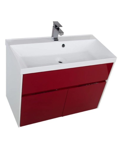 Тумба белый/бордо 89 см Aquanet Латина 00179932