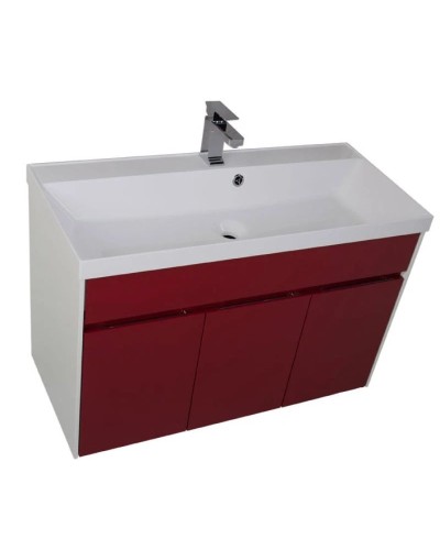 Тумба белый/бордо 99 см Aquanet Латина 00179928