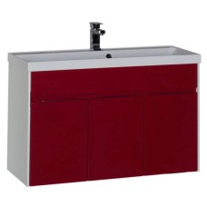 Тумба белый/бордо 99 см Aquanet Латина 00179928