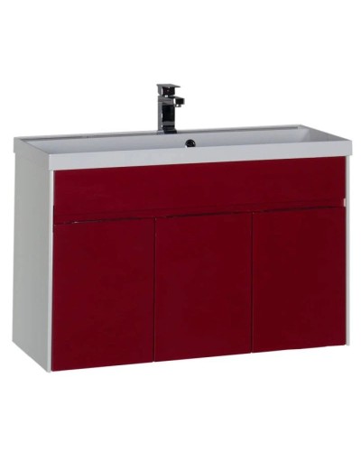 Тумба белый/бордо 99 см Aquanet Латина 00179928