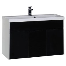 Тумба белый/черный 99 см Aquanet Латина 00179927