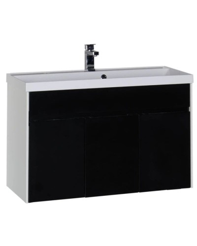 Тумба белый/черный 99 см Aquanet Латина 00179927