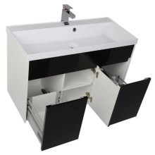 Тумба белый/черный 99 см Aquanet Латина 00179927