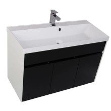 Тумба белый/черный 99 см Aquanet Латина 00179927