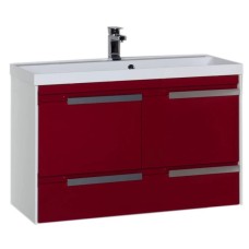 Тумба белый/бордо 99 см Aquanet Тиволи 00180058