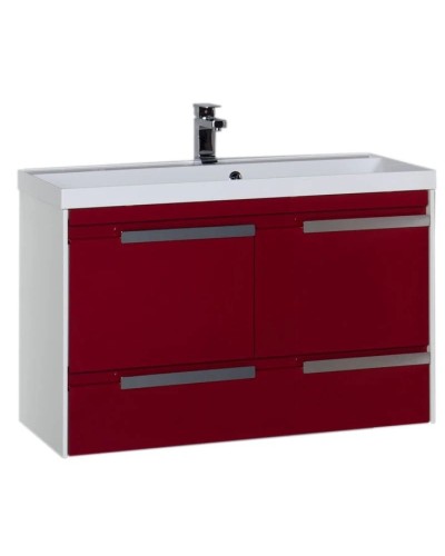 Тумба белый/бордо 99 см Aquanet Тиволи 00180058