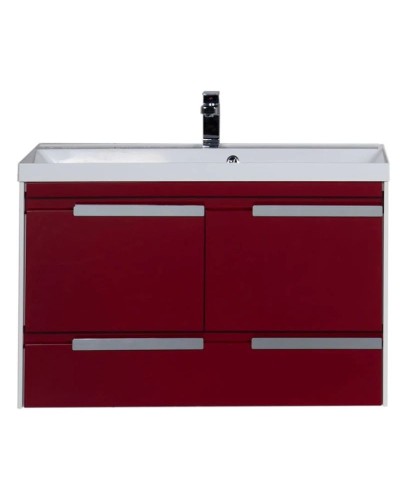 Тумба белый/бордо 99 см Aquanet Тиволи 00180058