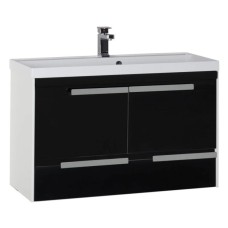 Тумба белый/черный 99 см Aquanet Тиволи 00180067