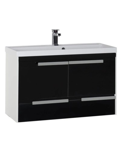 Тумба белый/черный 99 см Aquanet Тиволи 00180067