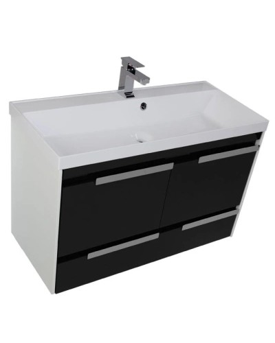 Тумба белый/черный 99 см Aquanet Тиволи 00180067