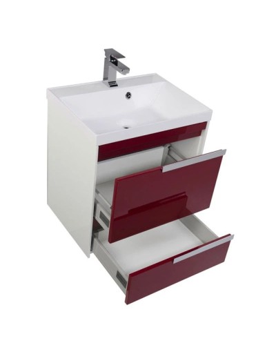 Тумба белый/бордо 59 см Aquanet Тиволи 00180062