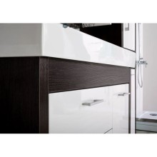 Тумба венге/белый 96 см с бельевой корзиной Aquanet Тиана 00172680