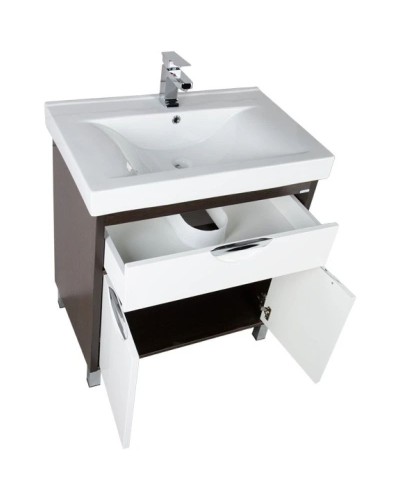 Тумба белый/венге 72 см Aquanet Гретта 00171584