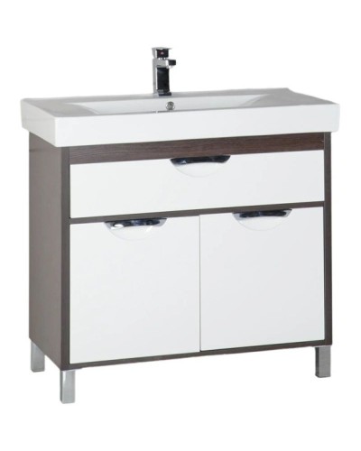 Тумба белый/венге 88 см Aquanet Гретта 00177068