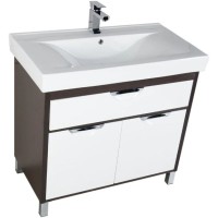 Тумба белый/венге 88 см Aquanet Гретта 00177068