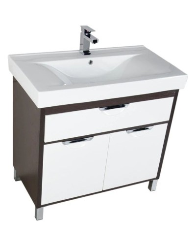 Тумба белый/венге 88 см Aquanet Гретта 00177068