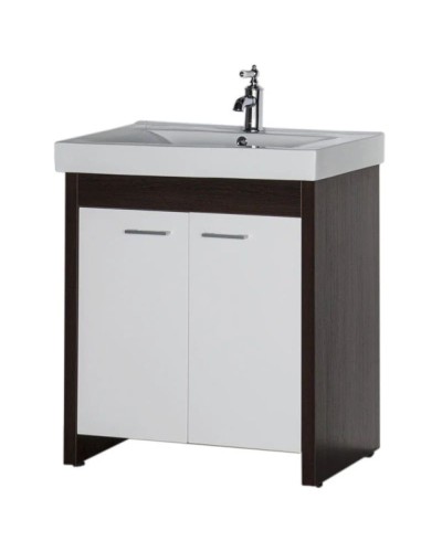 Тумба венге/белый 72 см Aquanet Тиана 00183654