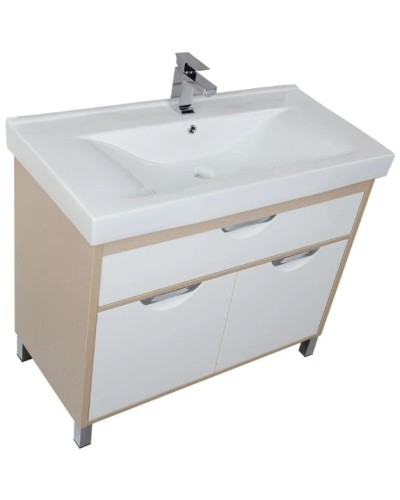 Тумба белый/светлый дуб 96 см Aquanet Гретта 00171575