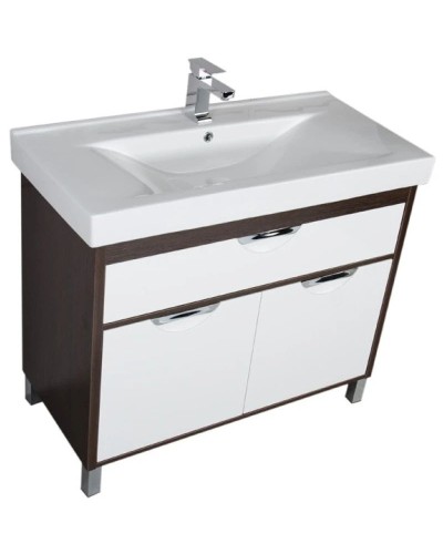 Тумба белый/венге 96 см Aquanet Гретта 00171583