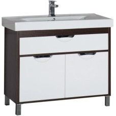 Тумба белый/венге 96 см Aquanet Гретта 00171583