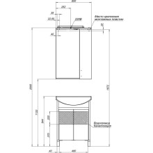 Тумба венге 59,4 см Aquanet Донна 00168941