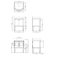 Тумба белый глянец 59 см Simas Lante LAM70bi