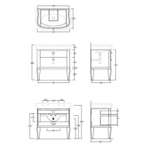 Тумба белый глянец 79,5 см Simas Lante LAM90 bi