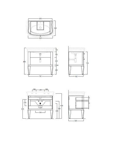 Тумба белый глянец 79,5 см Simas Lante LAM90 bi