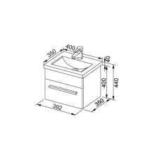 Тумба белый 39,2 см Aquanet Нота 00159137