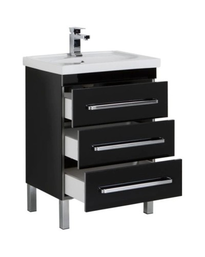 Тумба черный 57,5 см Aquanet Сиена 00186367