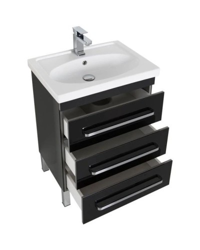 Тумба черный 57,5 см Aquanet Сиена 00186367