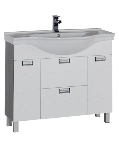 Тумба белый/венге 97,5 см Aquanet Сити 00173235