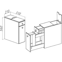 Тумба Runo Комбо 21 00-00000532 Белая