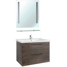 Тумба под раковину Bellezza Санриса 80 4630113180434 подвесная Орех