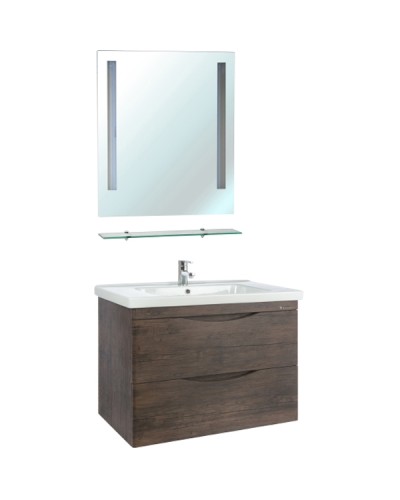 Тумба под раковину Bellezza Санриса 80 4630113180434 подвесная Орех