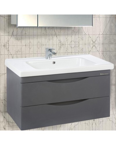 Тумба под раковину Bellezza Санриса 80 4630113000367 подвесная Серебро