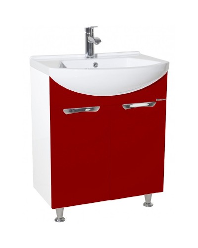 Тумба под раковину Bellezza Альфа 55 4638808000036 Белая Красная