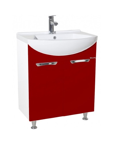 Тумба под раковину Bellezza Альфа 65 4638810000031 Белая Красная