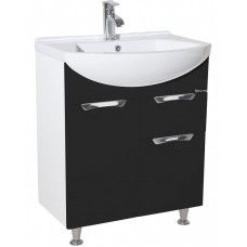 Тумба под раковину Bellezza Альфа 65 4638810090049 Белая Черная