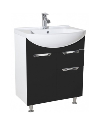 Тумба под раковину Bellezza Альфа 65 4638810090049 Белая Черная