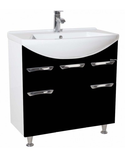 Тумба под раковину Bellezza Альфа 75 4638812110042 Белая Черная