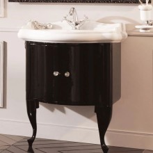 Тумба черный глянец 58,5 см Kerasan Retro 7361K1