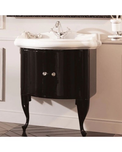 Тумба черный глянец 58,5 см Kerasan Retro 7361K1