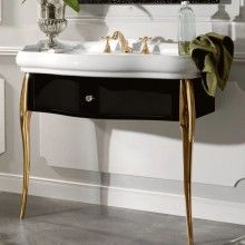 Тумба черный глянец 90 см Kerasan Retro 7363K4