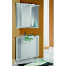 Тумба АЛЬТАИР 62  угловой бело-серое Акватон 1A042601AR310