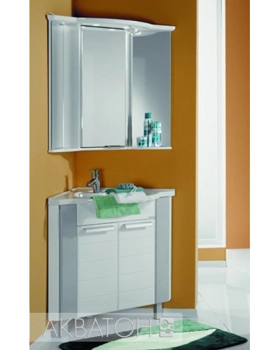 Тумба АЛЬТАИР 62  угловой бело-серое Акватон 1A042601AR310