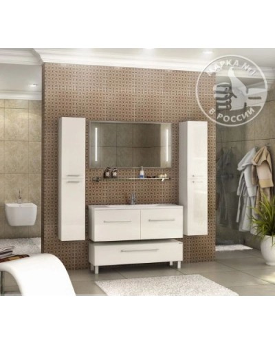 Тумба белый глянец 99,7 см Акватон Мадрид 1A128001MA010