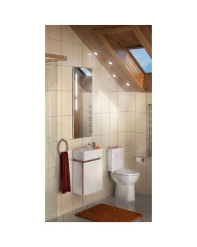 Тумба белый глянец/эбони светлый 44,7 см Акватон Эклипс 1A172801EK49R