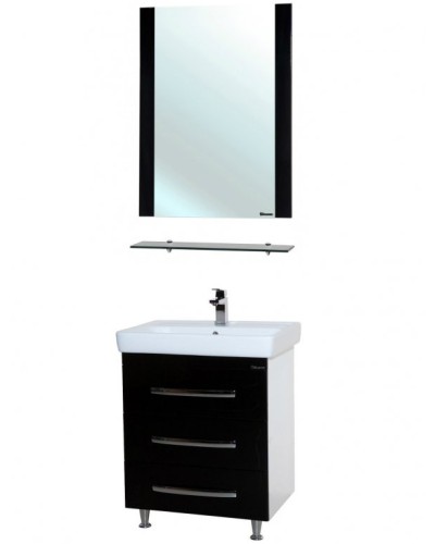 Тумба под раковину Bellezza Рокко 60 4635309660042 Черная Белая